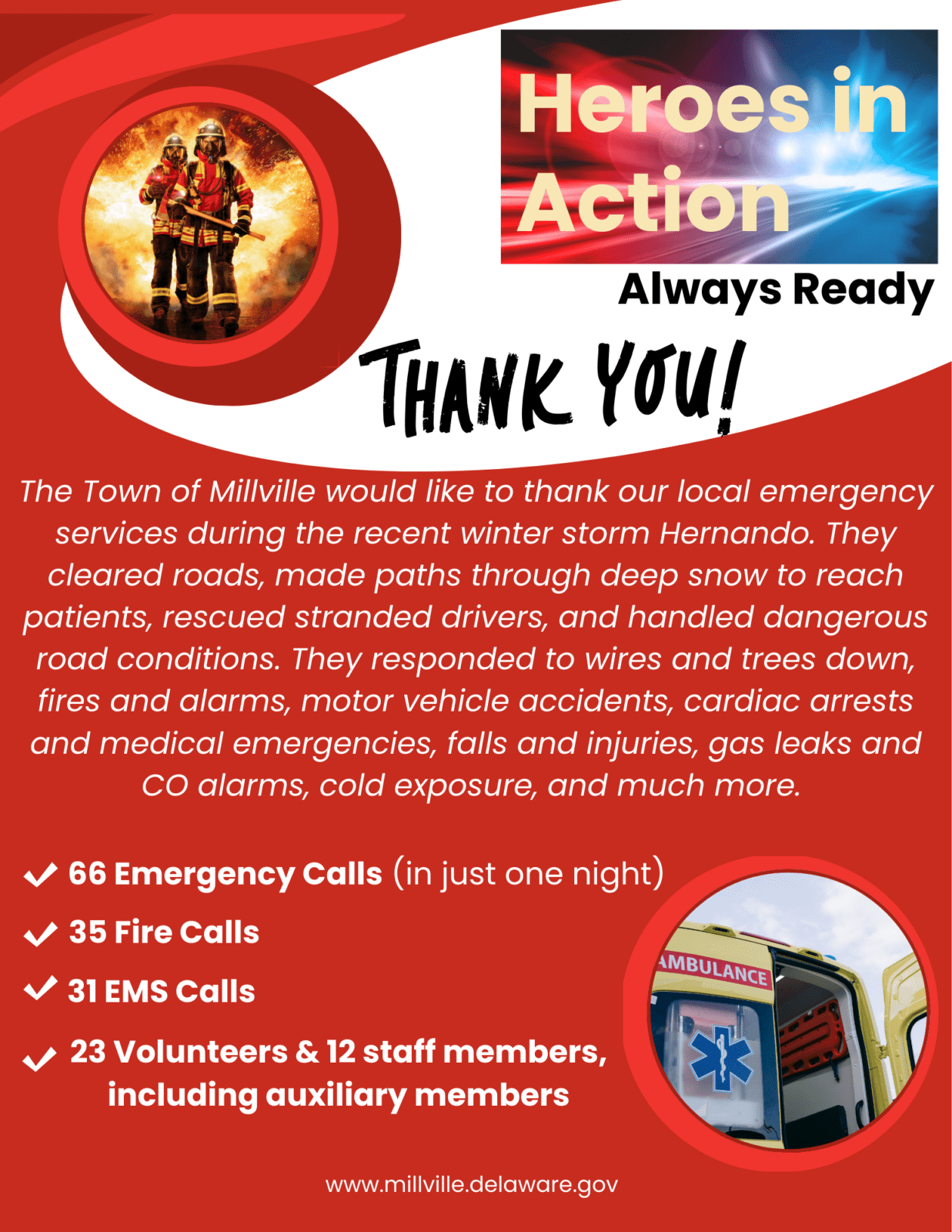 Thanks to our Emergency Teams
