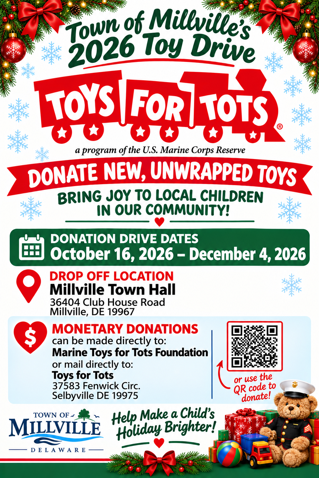 Town of Millville Toy Drive