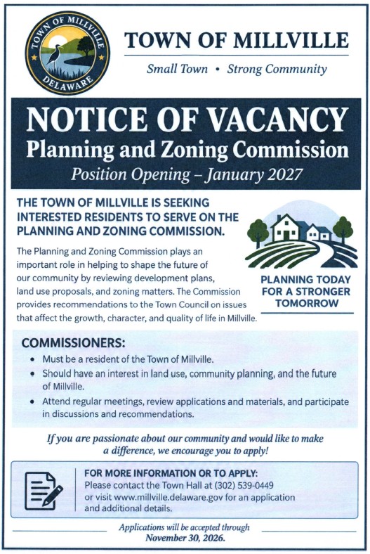 Planning & Zoning Open Position